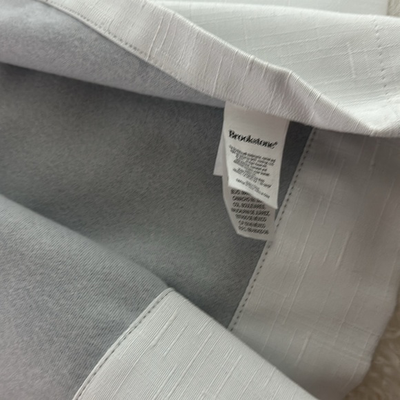 Brookstone Blackout RodPocket Curtain Set of 2 Panels 50”x96” White like new 🏖️ - Picture 4 of 7